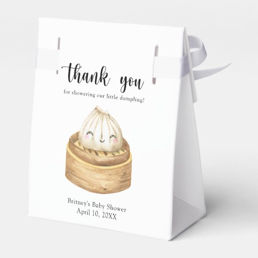 Aquarellknödel - Danke, Baby Dusche Geschenkschachtel (Rückseite)