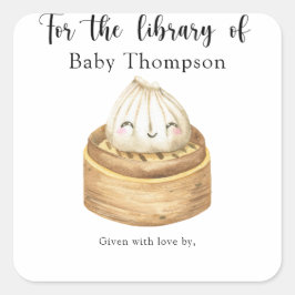 Aquarellknödel - für die Bibliothek Quadratischer Aufkleber