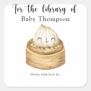 Aquarellknödel - für die Bibliothek Quadratischer Aufkleber