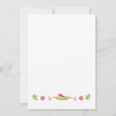 Aquarellkochen Koch Geburtstagsparty Einladung (Rückseite)