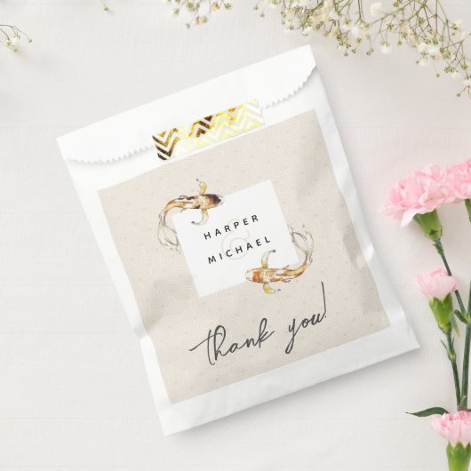 Aquarellkoi-Gastgeschenk Hochzeit Geschenktütchen (Versiegelt)