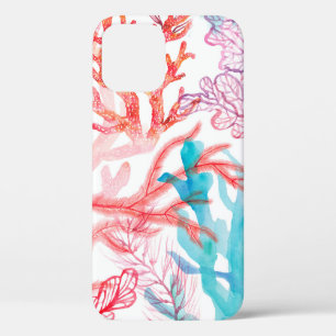 Aquarellkorallen Nahtloses Muster mit dem Untertei Case-Mate iPhone Hülle