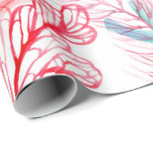 Aquarellkorallen Nahtloses Muster mit dem Untertei Geschenkpapier (Rolleneckpunkt)