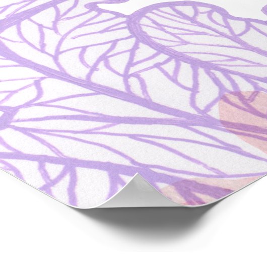 Aquarellkorallen Nahtloses Muster mit dem Untertei Poster (Ecke)