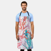 Aquarellkorallen Nahtloses Muster mit dem Untertei Schürze (Getragen)