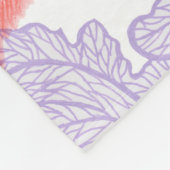 Aquarellkorallen: Unterwasser-Weltmuster. Fleecedecke (Ecke)