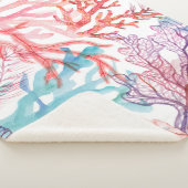 Aquarellkorallen: Unterwasser-Weltmuster. Sherpadecke (3/4)