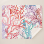 Aquarellkorallen: Unterwasser-Weltmuster. Sherpadecke (Vorderseite (Horizontal))
