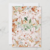 Aquarellkorn Rosa Floral 16 . Geburtstag Einladung (Rückseite)