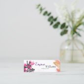 Aquarellkosmetik Mini Visitenkarte (Stehend Vorderseite)