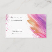 Aquarellkosmetik Visitenkarte (Rückseite)