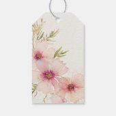 Aquarellkosmos Blume danke Geschenkanhänger (Rückseite)