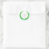 Aquarellkranz für Hochzeitsaufkleber Runder Aufkleber (Tasche)