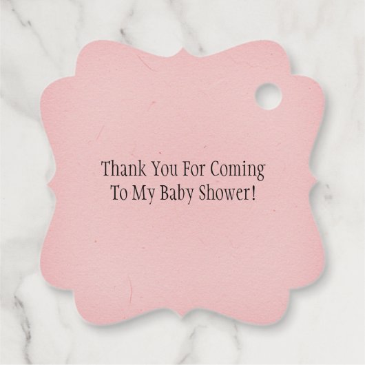 Aquarellkranz mit Baby Pig Girl Baby Dusche Geschenkanhänger (Rückseite)