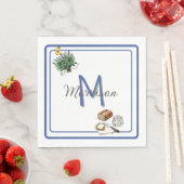 Aquarellkraut & Brot Bauernhof Blue Custom Serviette (Beispiel)