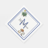 Aquarellkraut & Brot Bauernhof Blue Custom Serviette (Ecke)