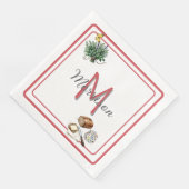 Aquarellkraut & Brot Bauernhof Red Custom Serviette (Ecke)