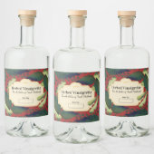 Aquarellkräuter mit Essigsäurearoma Zuhause-Konser Alkoholflaschenetikett (Flaschen)