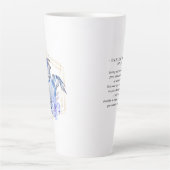 Aquarellkrebs Astrologie Zodiac-Zeichen | Monogram Milchtasse (Vorderseite)