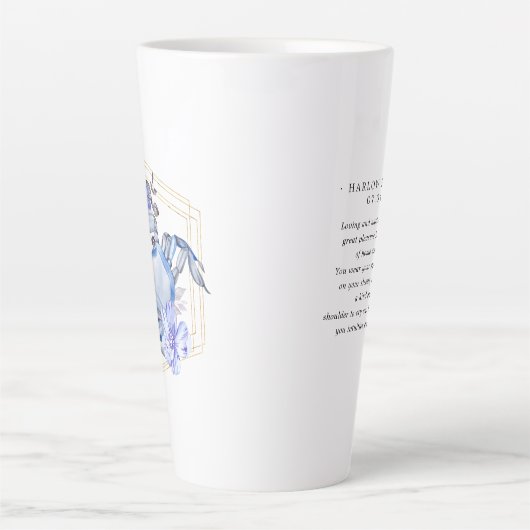Aquarellkrebs Astrologie Zodiac-Zeichen | Monogram Milchtasse (Vorderseite)