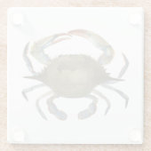 Aquarellkrebse - Grau Glasuntersetzer (Rückseite)