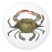 Aquarellkrebse - Grau Keramikknauf (Vorderseite)