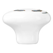 Aquarellkrebse - Grau Keramikknauf (Seitenansicht)