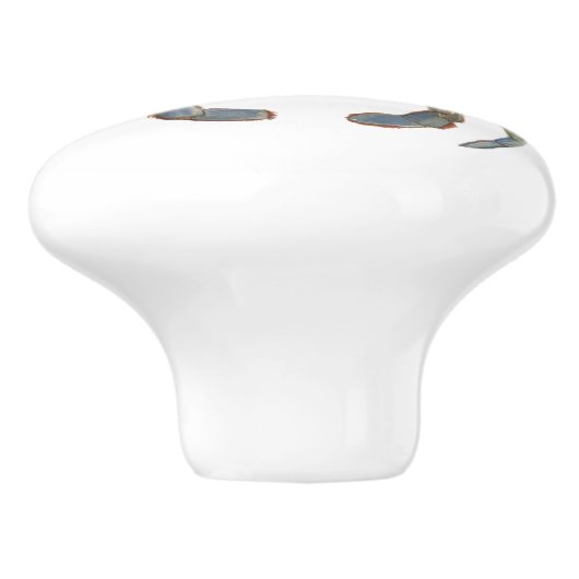 Aquarellkrebse - Grau Keramikknauf (Seitenansicht)