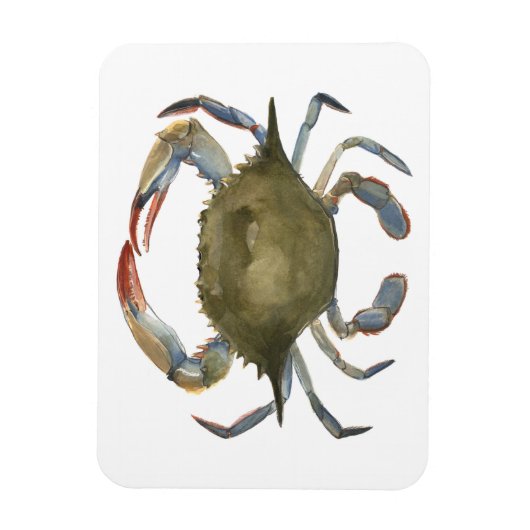 Aquarellkrebse - Grau Magnet (Vertikal)