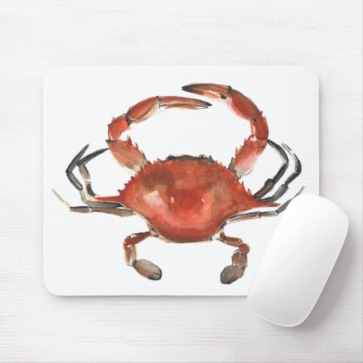 Aquarellkrebse - Rot Mousepad (Mit Mouse)