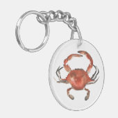 Aquarellkrebse - Rot Schlüsselanhänger (Vorderseite links)