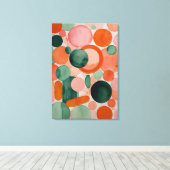 Aquarellkreise Leinwanddruck (Insitu (Holzboden))