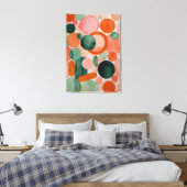 Aquarellkreise Leinwanddruck (Insitu (Schlafzimmer))