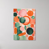 Aquarellkreise Leinwanddruck (Vorderseite)