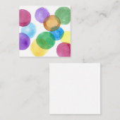 Aquarellkreise Mitteilungskarte (Vorne/Hinten)