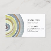 Aquarellkreise Rating Abstrakt Minimalistisch Gree Visitenkarte (Rückseite)