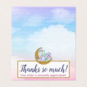 Aquarellkristalle & Gold Moon Boutique Vielen Dank (Außenseite Aufgefaltet)