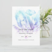 Aquarellkristalle speichern das Datum Save The Date (Stehend Vorderseite)
