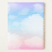 Aquarellkristalle und Gold Crescent Moon Boutique Planer (Rückseite)