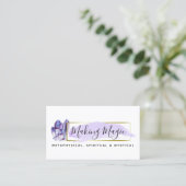 Aquarellkristalle und Minimalistisch geometrische  Visitenkarte (Stehend Vorderseite)