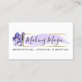 Aquarellkristalle und Minimalistisch geometrische Visitenkarte (Vorderseite)