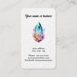Aquarellkristalle Visitenkarte