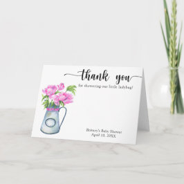 Aquarellkrug Blume Danke Babydusche