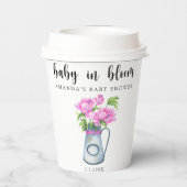 Aquarellkrug von Blume - Blütenbaby Pappbecher (Rückseite)