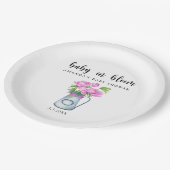 Aquarellkrug von Blume - Blütenbaby Pappteller (Schrägansicht)