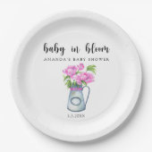 Aquarellkrug von Blume - Blütenbaby Pappteller (Vorderseite)