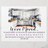 Aquarellküche Änderung der Adresse, die wir versch Flyer (Vorne)