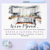 Aquarellküche Änderung der Adresse, die wir versch Flyer (Einzeln)