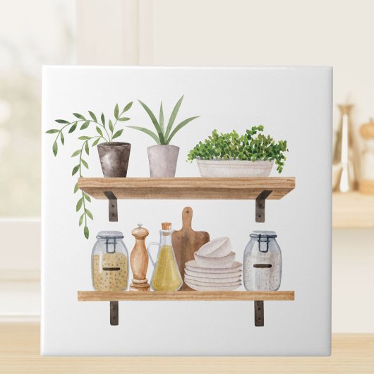 Aquarellküche Utensiva skandinavischer Stil Fliese