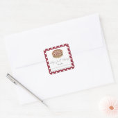 Aquarellkuchen - Babydusche Buchzeichen Quadratischer Aufkleber (Umschlag)